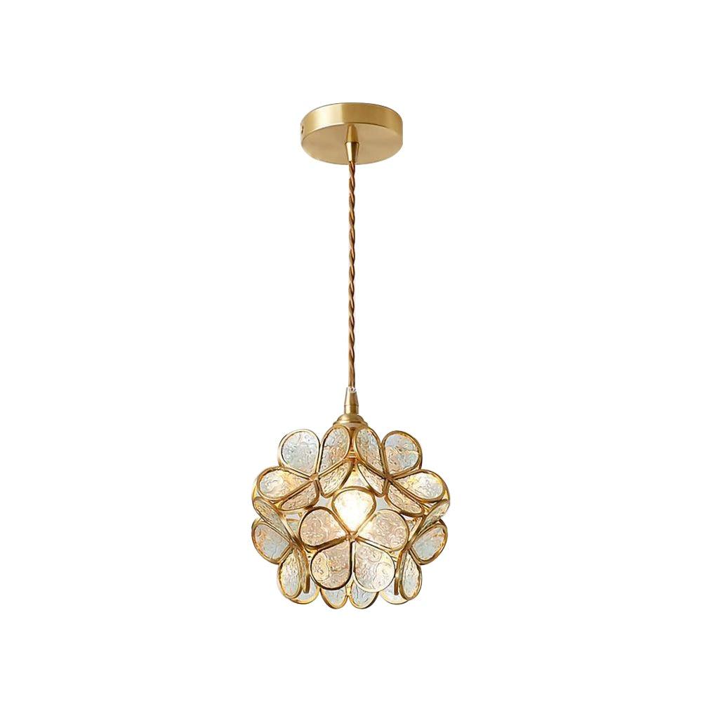 Floral Glass Pendant Light