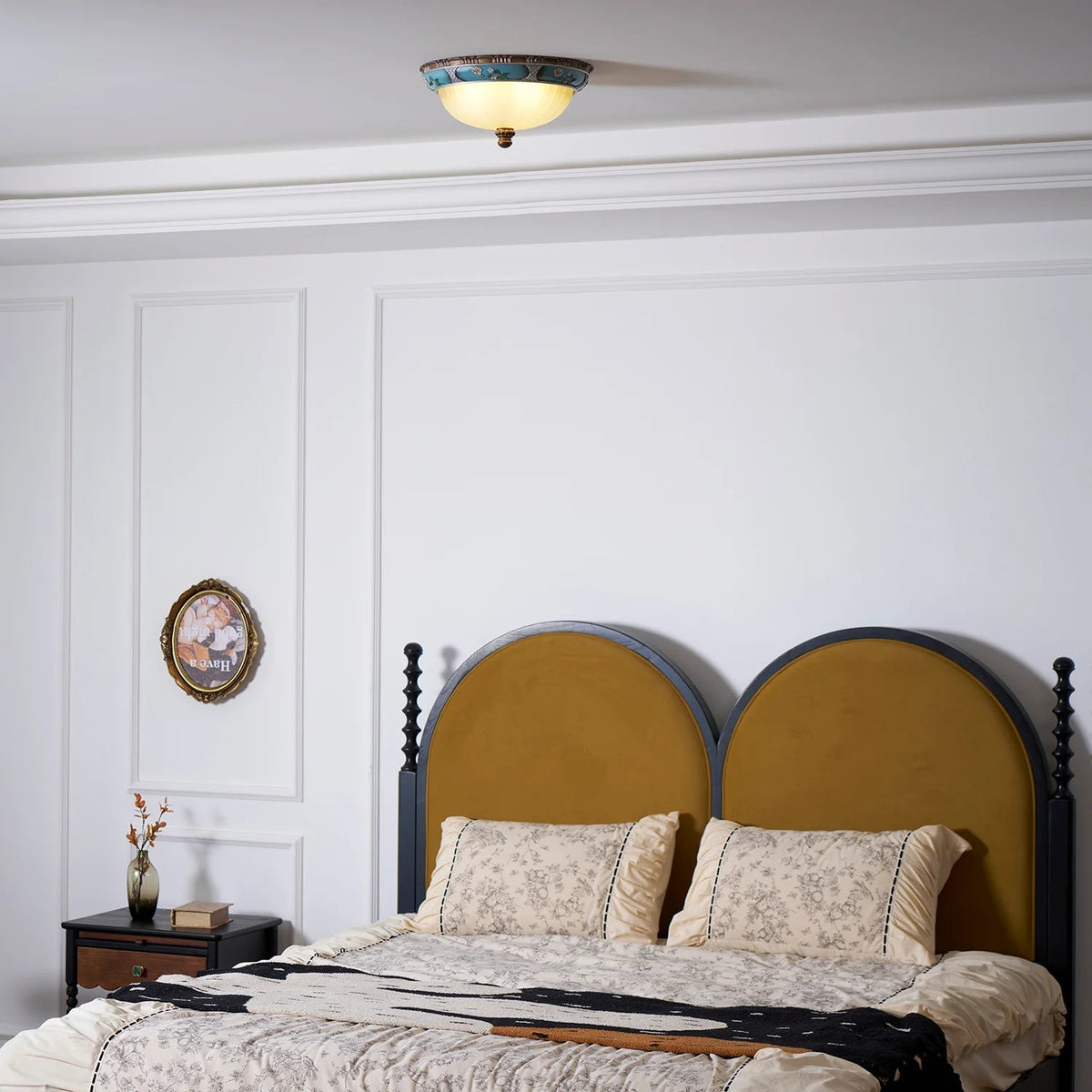 Flower Motif Resin Ceiling Light