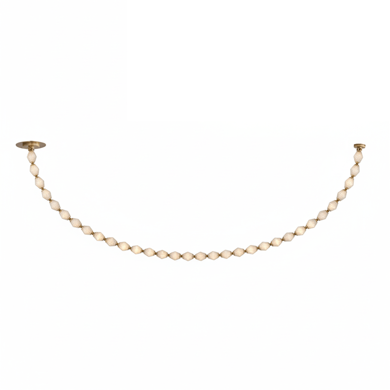 Riviere Glass Chain Chandelier – Modern Linear LED Pendant Light