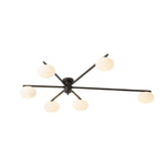 Jasper Modern Semi Flush Ceiling Light in Black or Copper, 3-6 Lights