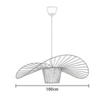 Modern Simple Fabric Hat Shape Pendant Light