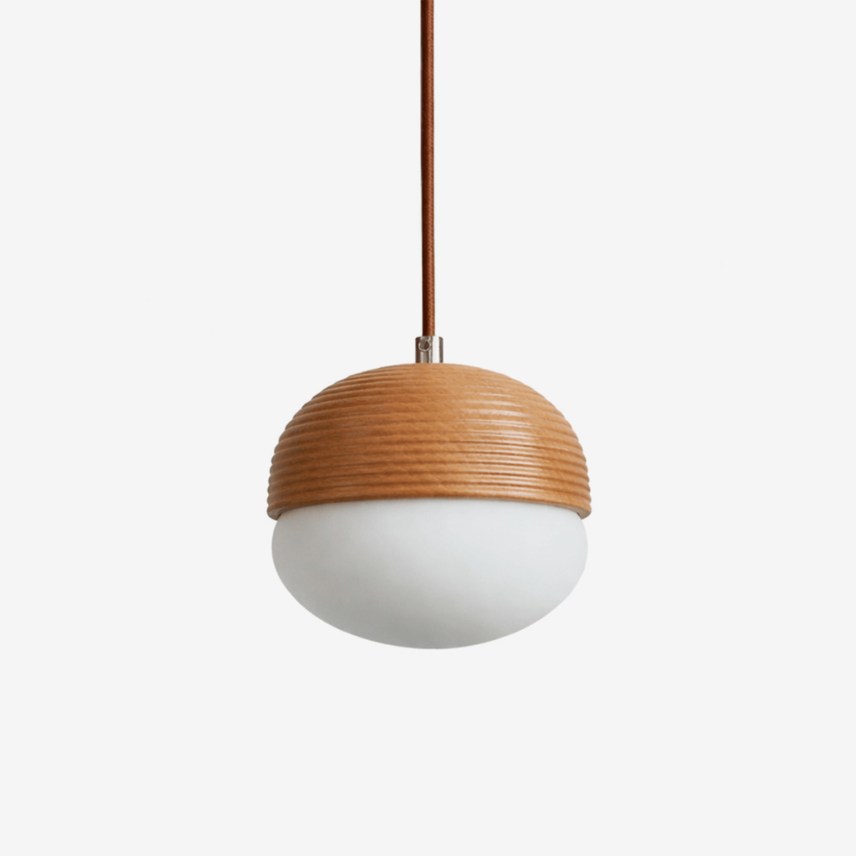 Ribbed Wood Globe Pendant Light – Modern Nordic Ceiling Lamp for Dining & Living Spaces