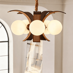 Thalina Grove Chandelier – Modern Fabric-Wrapped Ceiling Light for Dining and Living Rooms