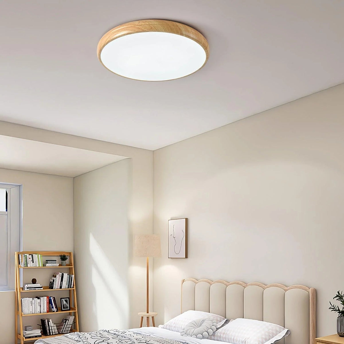 Wooden Veneer Ceiling Light
