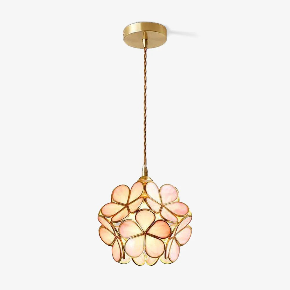 Floral Glass Pendant Light