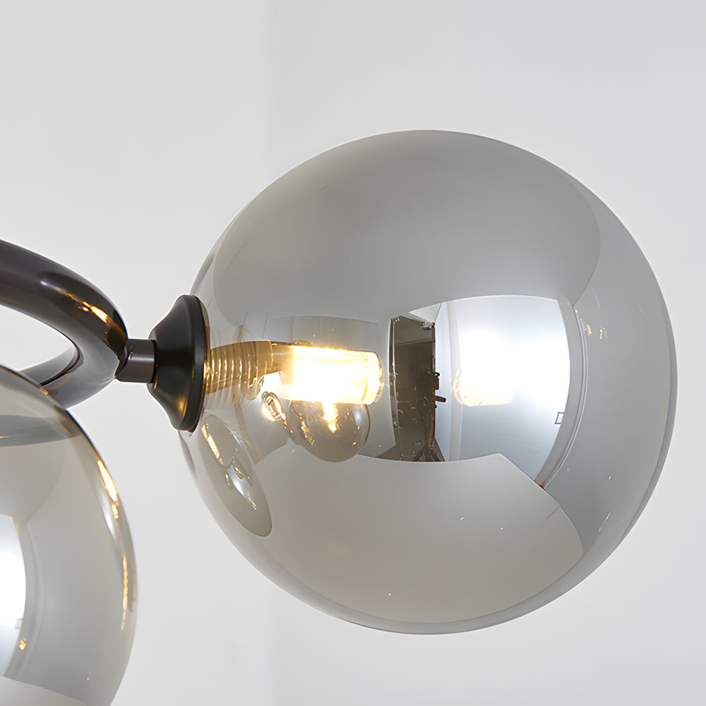 5 7 9 Light Glass Ball Circular Contemporary Chandelier With 3 Step Dimming