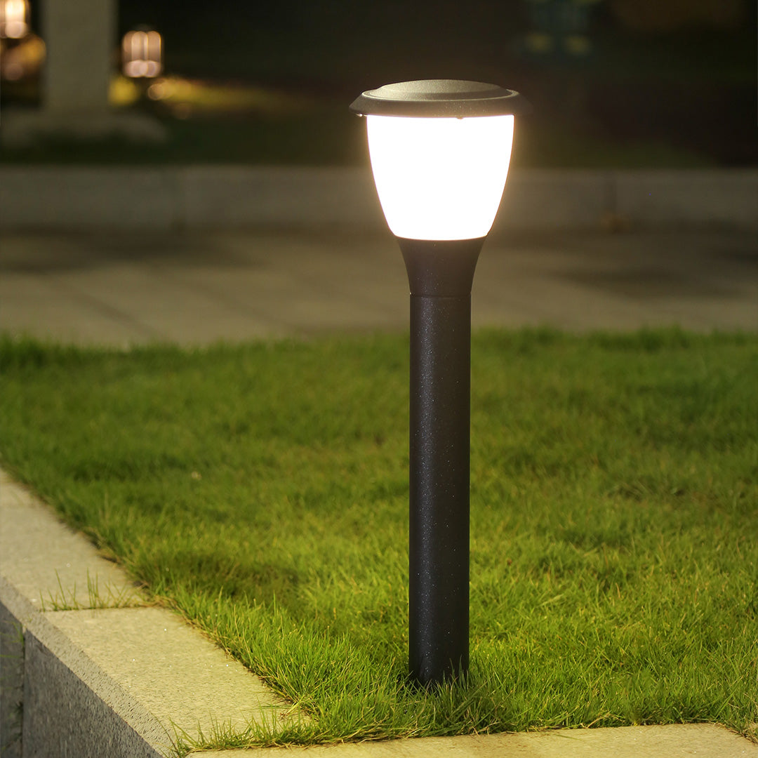 Luma Bollard Outdoor Pathway Light in Black Aluminum