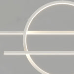 Linear LED Island Chandelier with Ring Accent – Dimmable Modern Pendant for Dining Room