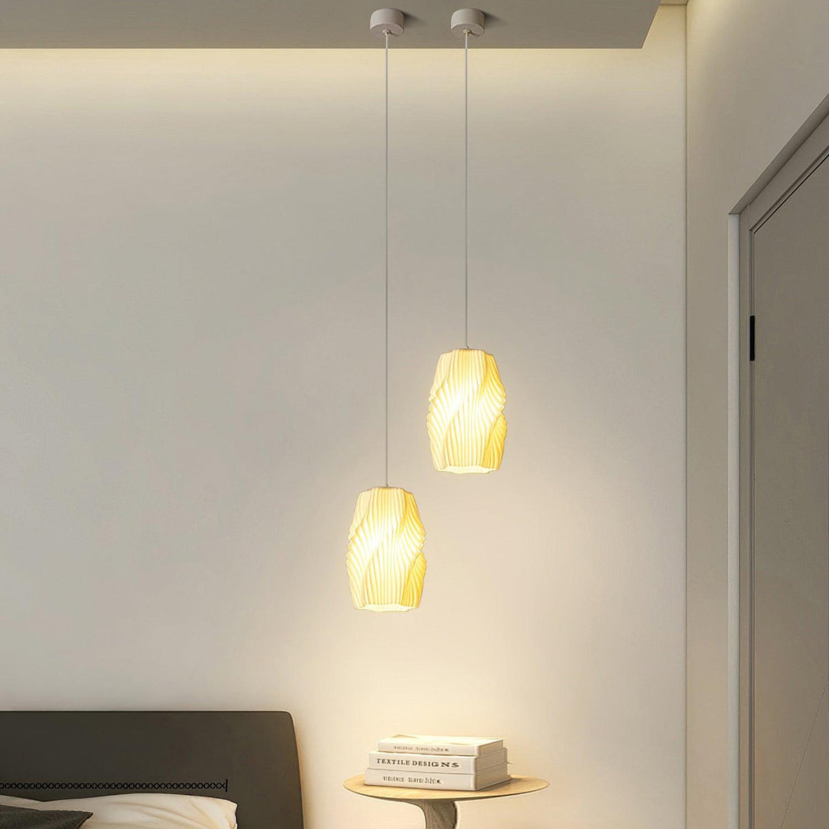 Sculptural 3D Printed Acrylic Pendant Light for Modern Interiors
