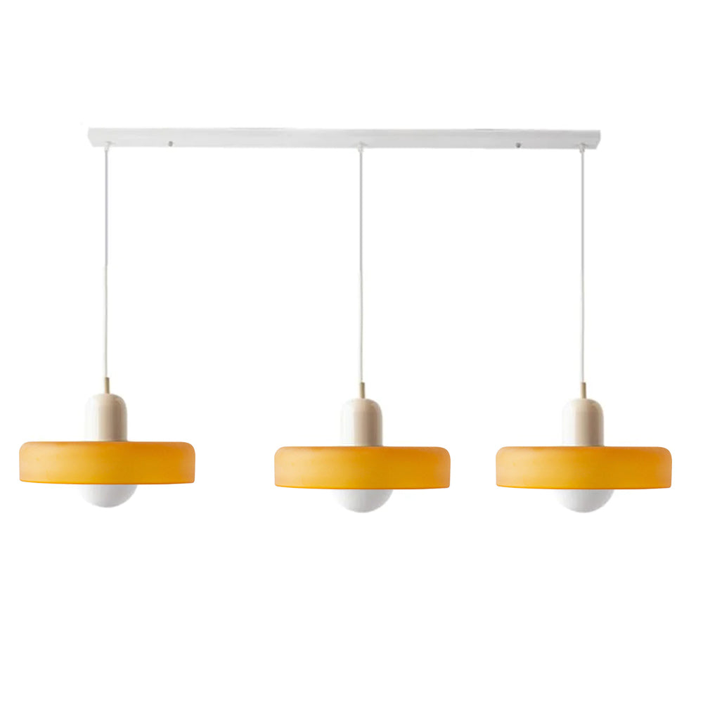 Three Head Bauhaus Style Minimalist Glass Pendant Light