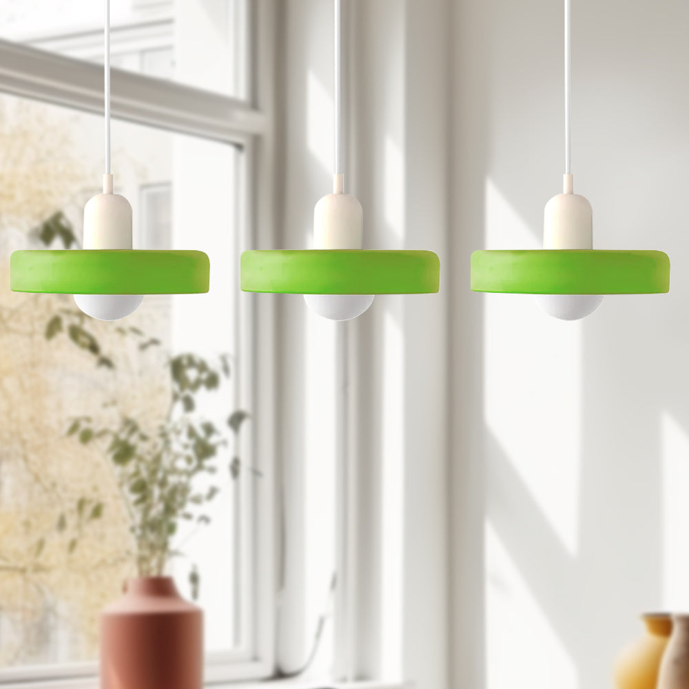 Three Head Bauhaus Style Minimalist Glass Pendant Light