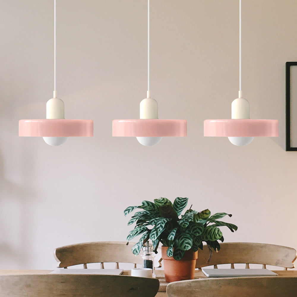 Three Head Bauhaus Style Minimalist Glass Pendant Light
