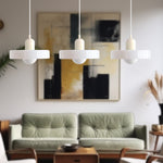Three Head Bauhaus Style Minimalist Glass Pendant Light