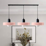 Three Head Bauhaus Style Minimalist Glass Pendant Light