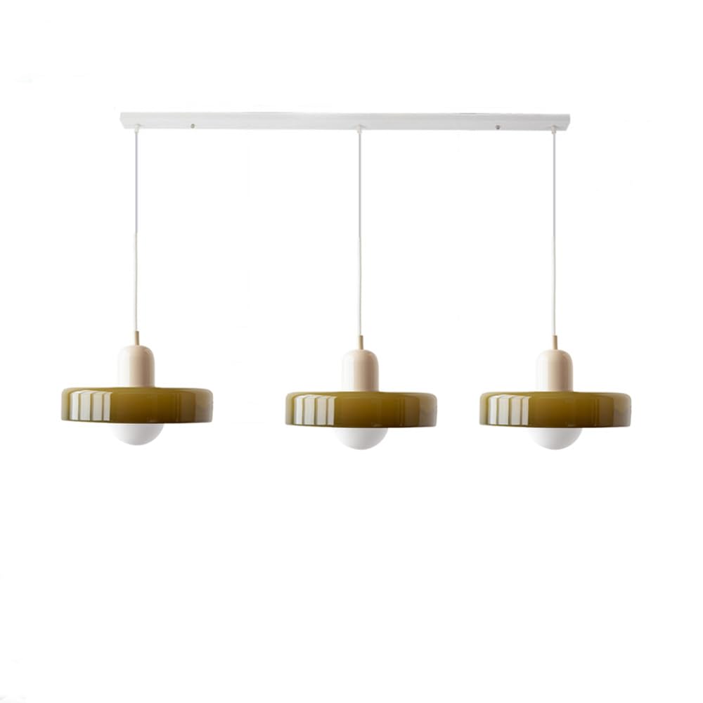 Three Head Bauhaus Style Minimalist Glass Pendant Light