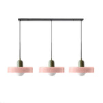 Three Head Bauhaus Style Minimalist Glass Pendant Light