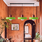 Three Head Bauhaus Style Minimalist Glass Pendant Light