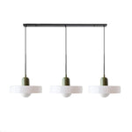 Three Head Bauhaus Style Minimalist Glass Pendant Light