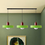 Three Head Bauhaus Style Minimalist Glass Pendant Light
