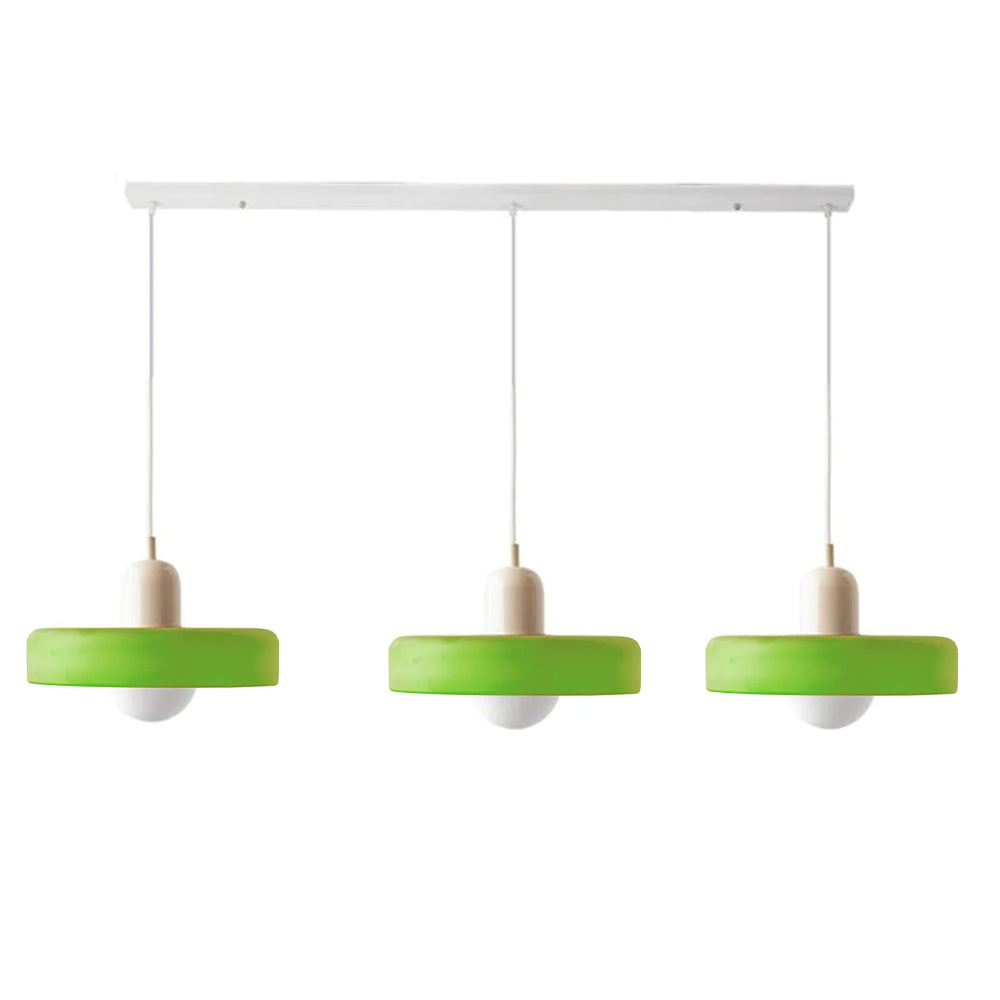 Three Head Bauhaus Style Minimalist Glass Pendant Light