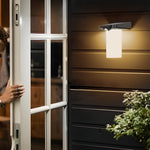 Modern Led Black Outdoor Solar Wall Lights With Motion Sensor
