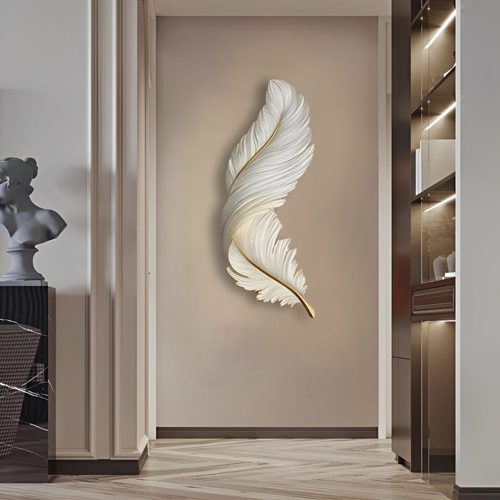 Feather Wall Lamp Art Deco LED Sconce for Modern Interiors