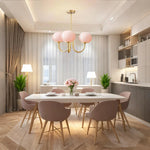 Nordic Minimalist Ceiling Chandelier Gold Silvery For Living Room Child Bedroom Pendant Lamp Home Decor Lighting Luster Fixture
