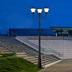 3 Light Black Finish Traditional Outdoor Street Light