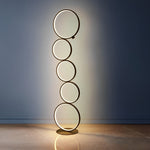Modern Artistic 5 Led Circles Stack Floor Standing Lamp