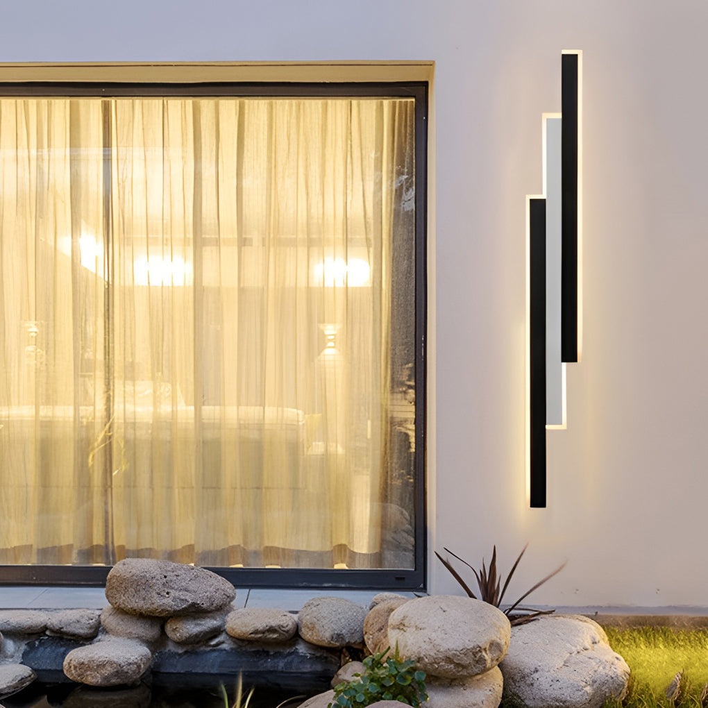 3 Light Combined Linear Wall Lights 3 Led Rectangle Bar Outdoor Wall Light