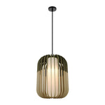 Wood Lantern Fabric Lampshade Led Minimalist Japanese Style Chandelier Li002748