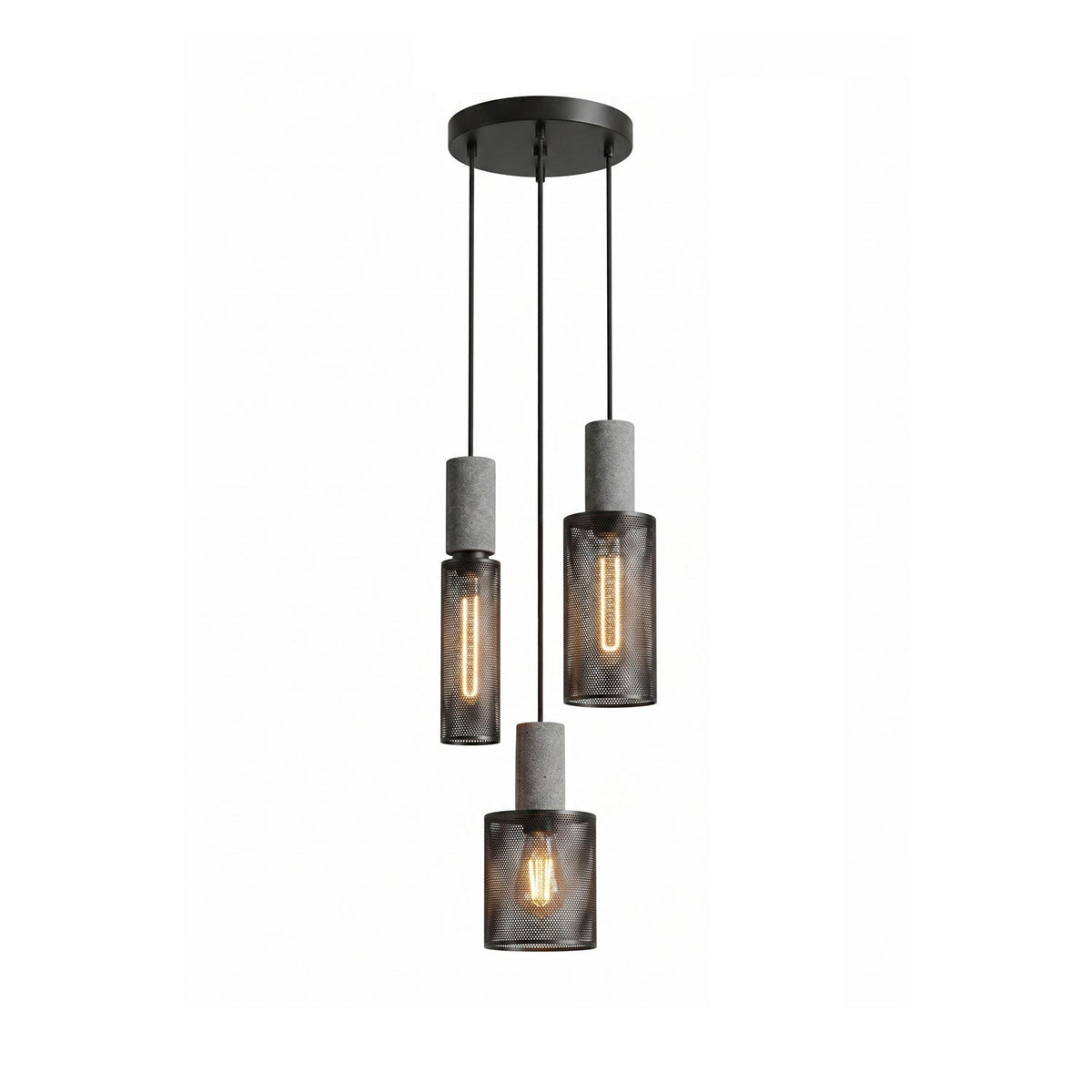 Cement Mesh Pendant Light – Industrial Designer Hanging Lamp