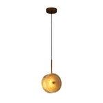 Modern Crystal Glass Disc Pendant Light With Led 1 Light Round Hanging Lamp