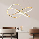 Creative Circular Curved Lines Led 3 Step Dimming Modern Chandelier
