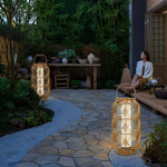 Rattan Portable Solar Floor Lamp Ha088303