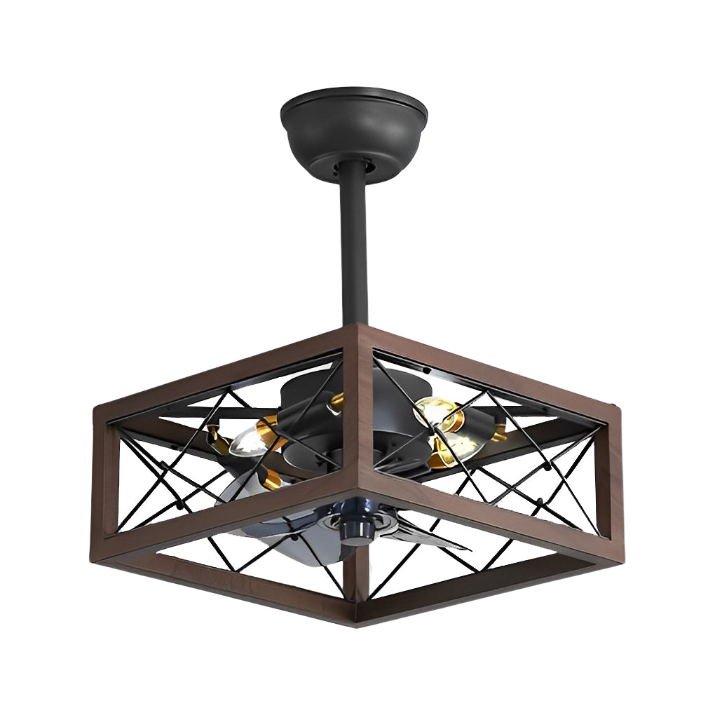 Retro Led Bladeless Ceiling Fans With Remote Ha084443