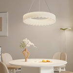 Simple Circle Clouds Ring Three Step Dimming Led Modern Chandelier