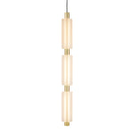1 2 3 Heads Acrylic Cylinder Pendant Lights Modern Hanging Lamp In Gold Black