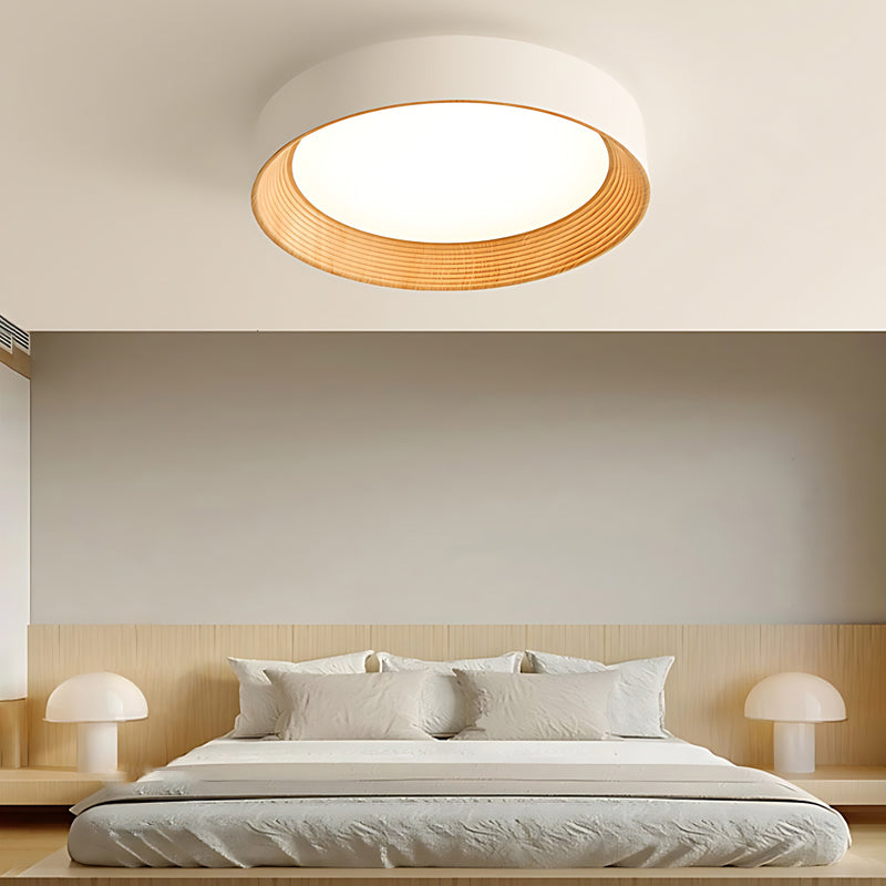 Round Modern Wood Ceiling Light Li002618