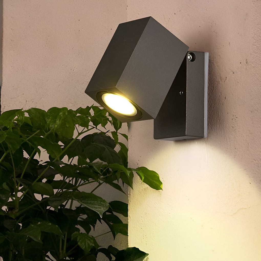 Square Adjustable Waterproof Motion Sensor Led Sconces Indoor Outdoor Wall Lamp Spot Lights