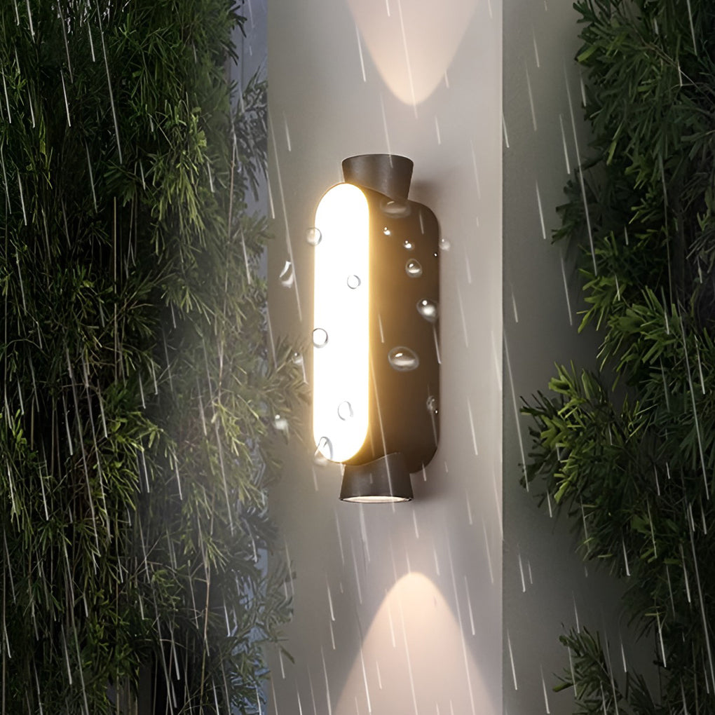 Up And Down Lights Black Modern Outdoor Wall Sconce