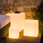 Waterproof Luminous Square Cubes Led White Usb Solar Outdoor Floor Lamp