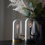 Glass Dome Hymn Accent Table Lamp Led Candle