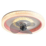 Round Muted 360 Rotatable Stepless Dimming Led Modern Ceiling Fan Light