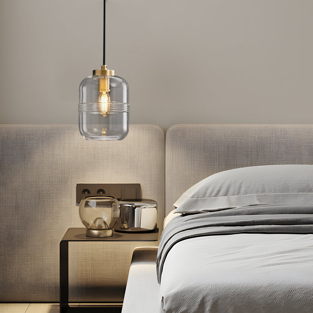 Semi Threaded Glass Modern Pendant Lights Li002703