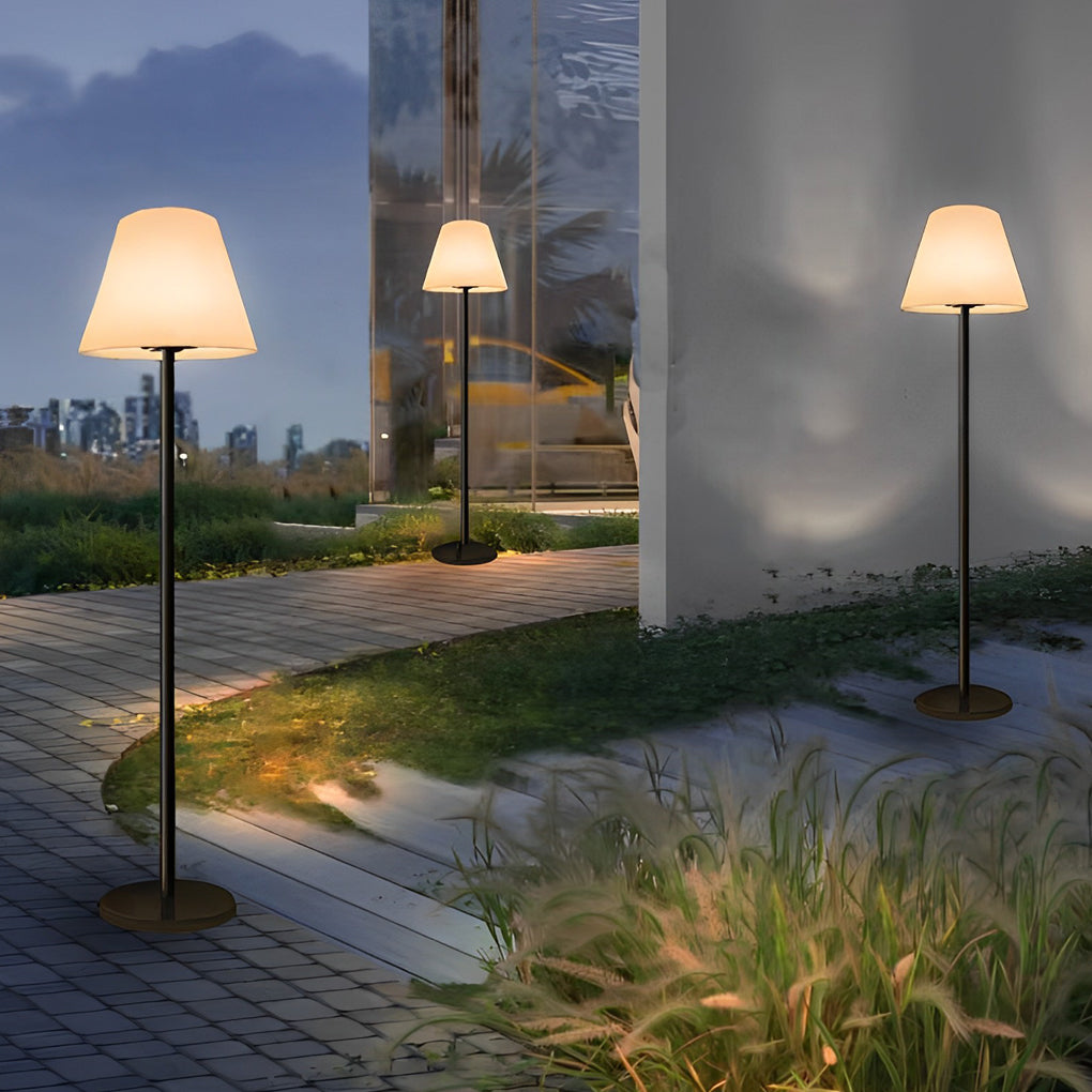 Modern Intelligent Led Metal And Shaded Floor Lamp