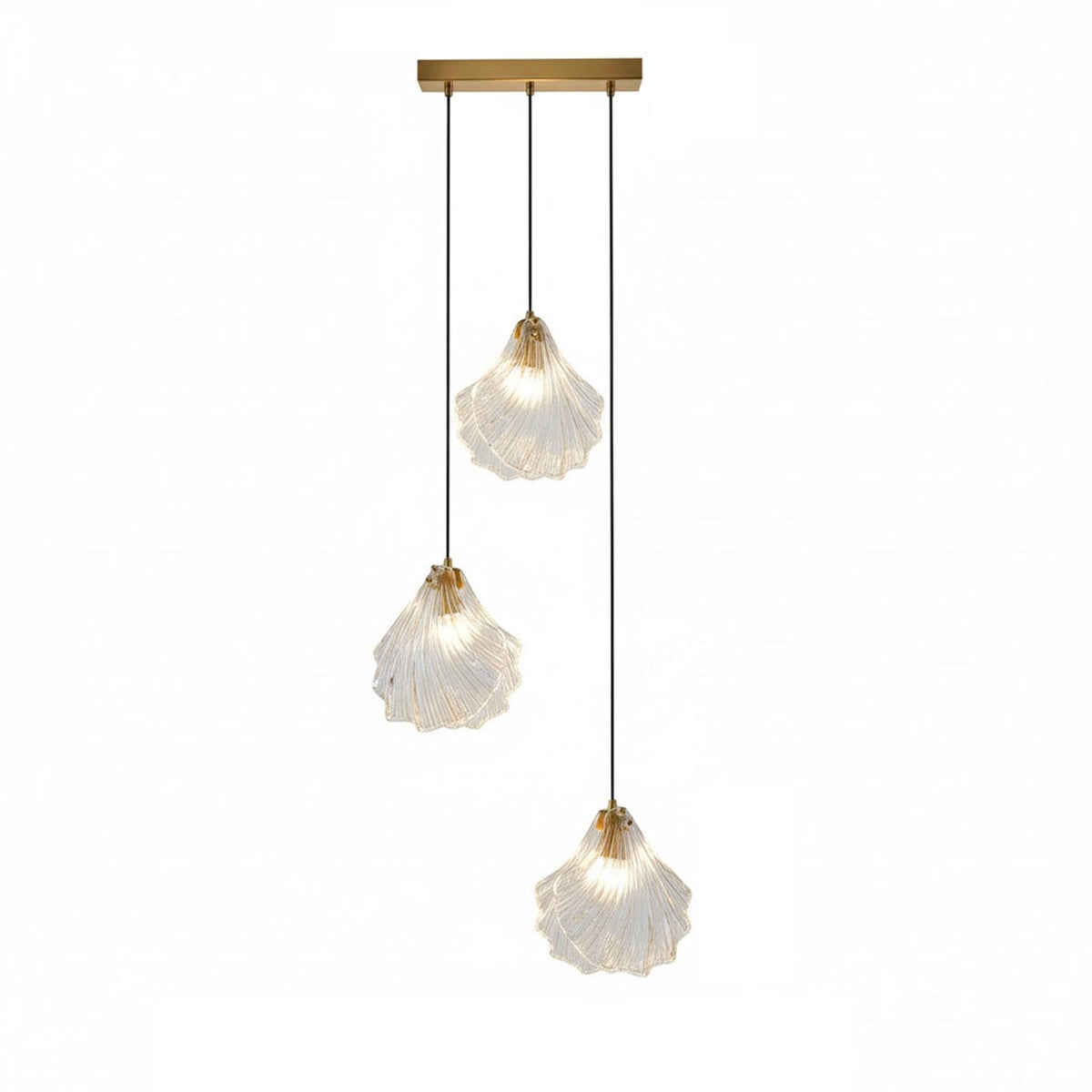 Shell Mini Pendant Light – Hand-Blown Glass & Brass