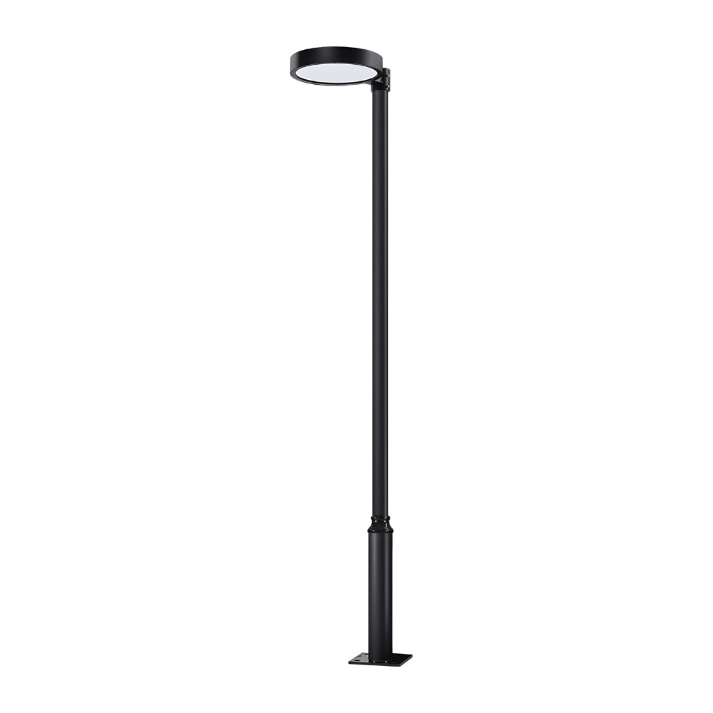 Round Waterproof Smart Remote Control Led Solar Lamp Post Top Lights