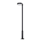 Round Waterproof Smart Remote Control Led Solar Lamp Post Top Lights