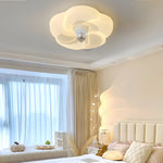 Romantic Flower 3 Step Dimming Led Mute Shaking Head Modern Ceiling Fans